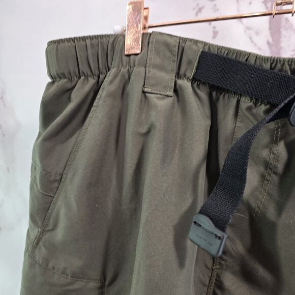 The North Face Swim Trunks Mens Medium Green Belted Board Shorts Mesh Brief - Picture 2 of 10